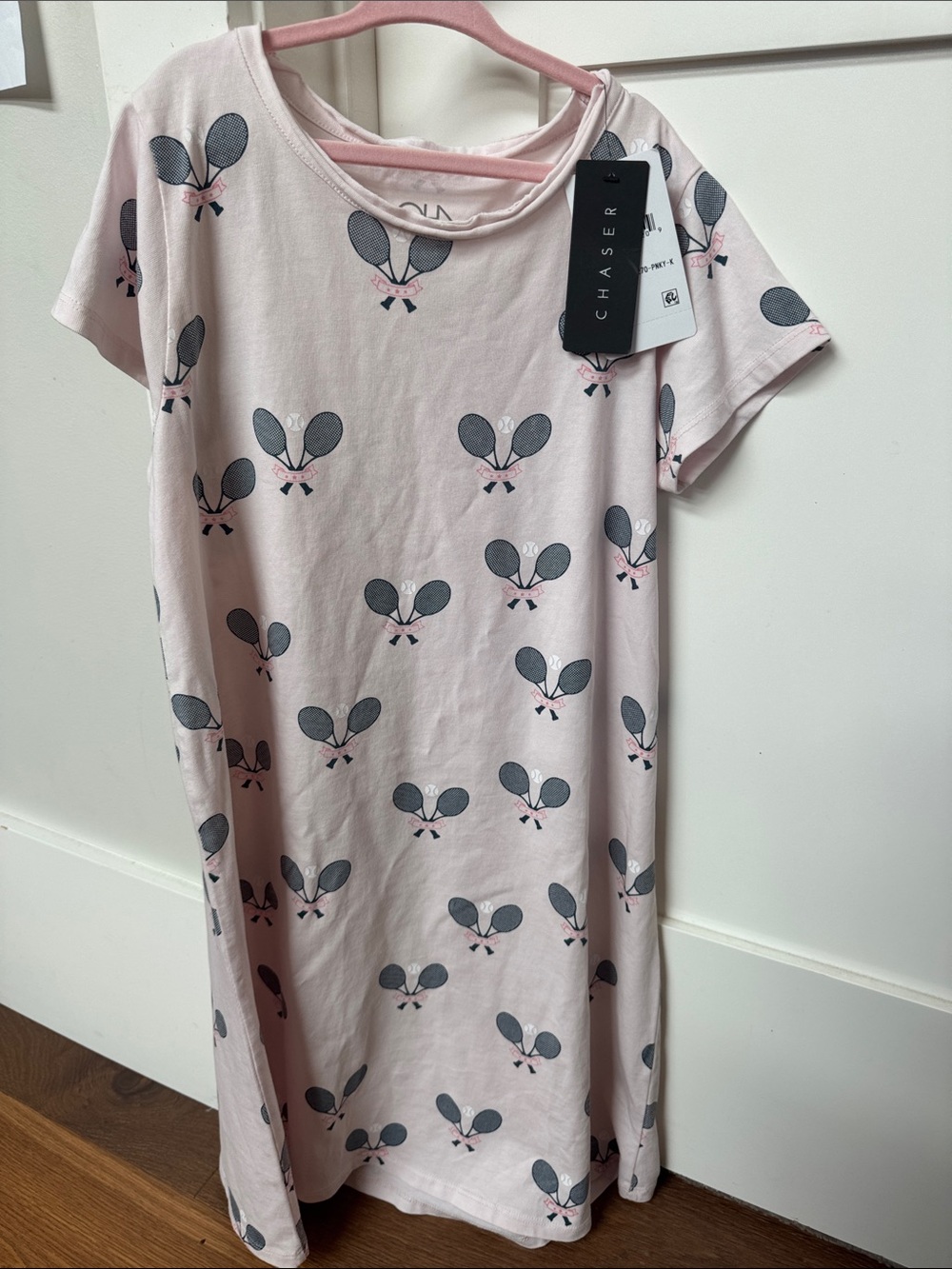 Chaser Light Pink Short Sleeve Printed Sleep Shirt